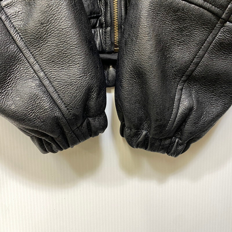 【中古品】【メンズ】 ZARA ザラ FAKELEATHER ZIP HOODIE フェイクレザー ジップ フーディー アウター 147-261024-ya-01-izu サイズ：M カラー：ブラック 万代Net店