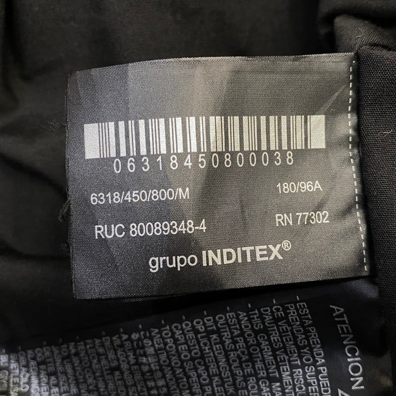 【中古品】【メンズ】 ZARA ザラ FAKELEATHER ZIP HOODIE フェイクレザー ジップ フーディー アウター 147-261024-ya-01-izu サイズ：M カラー：ブラック 万代Net店