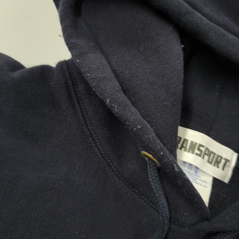 【中古品】【メンズ】 TRANSPORT トランスポート LOGO HOODIE ロゴ フーディー スウェット パーカー トップス 142-261023-ms-13-izu サイズ：XXL カラー：ネイビー 万代Net店