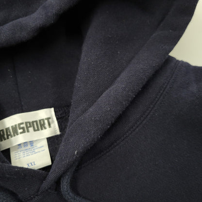 【中古品】【メンズ】 TRANSPORT トランスポート LOGO HOODIE ロゴ フーディー スウェット パーカー トップス 142-261023-ms-13-izu サイズ：XXL カラー：ネイビー 万代Net店