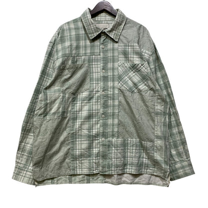 【中古品】【メンズ】 KITH キス KHM032120 PATCHWORK JAYDIN SHIRT パッチワーク ジェイディン シャツ トップス 142-261017-sm-14-izu サイズ：L カラー：ミントグリーン 万代Net店