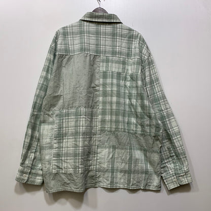 【中古品】【メンズ】 KITH キス KHM032120 PATCHWORK JAYDIN SHIRT パッチワーク ジェイディン シャツ トップス 142-261017-sm-14-izu サイズ：L カラー：ミントグリーン 万代Net店