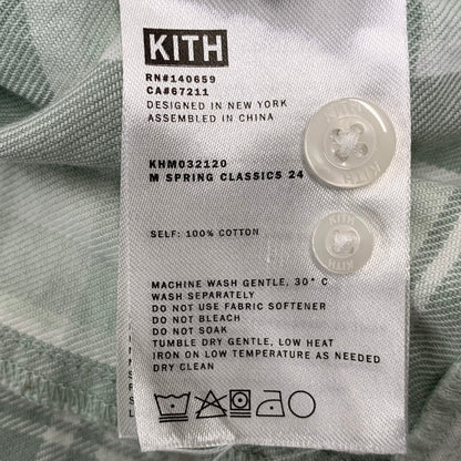 【中古品】【メンズ】 KITH キス KHM032120 PATCHWORK JAYDIN SHIRT パッチワーク ジェイディン シャツ トップス 142-261017-sm-14-izu サイズ：L カラー：ミントグリーン 万代Net店
