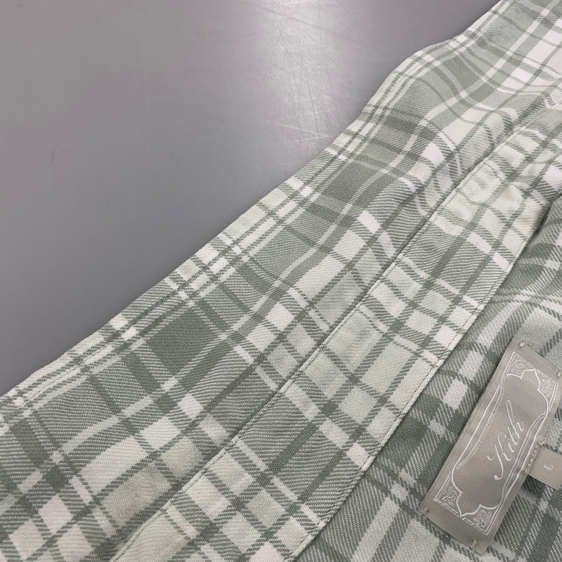 【中古品】【メンズ】 KITH キス KHM032120 PATCHWORK JAYDIN SHIRT パッチワーク ジェイディン シャツ トップス 142-261017-sm-14-izu サイズ：L カラー：ミントグリーン 万代Net店