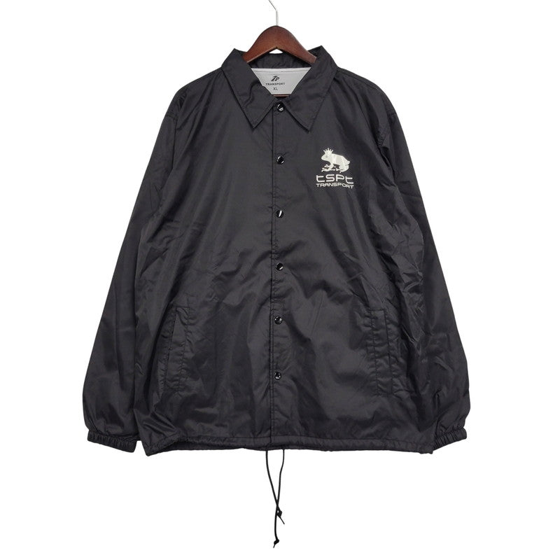 【中古品】【メンズ】 TRANSPORT トランスポート 7P FROG COACH JACKET フロッグ コーチ ジャケット アウター トップス 142-261023-ms-17-izu サイズ：XL カラー：ブラック 万代Net店