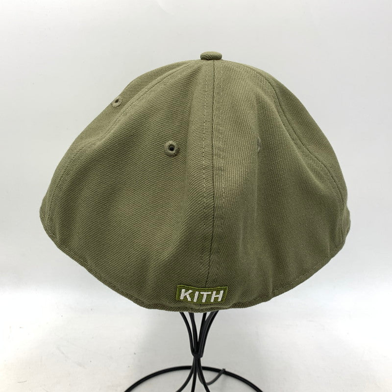 【中古品】【メンズ/レディース】 NEW ERA ニューエラ × KITH キス KITH&KIN LOW PROFILE 59FIFTY CAP ロープロファイル キャップ コラボ 帽子 185-261023-cs-22-izu サイズ：7 7/8(62.5cm) カラー：カーキ 万代Net店