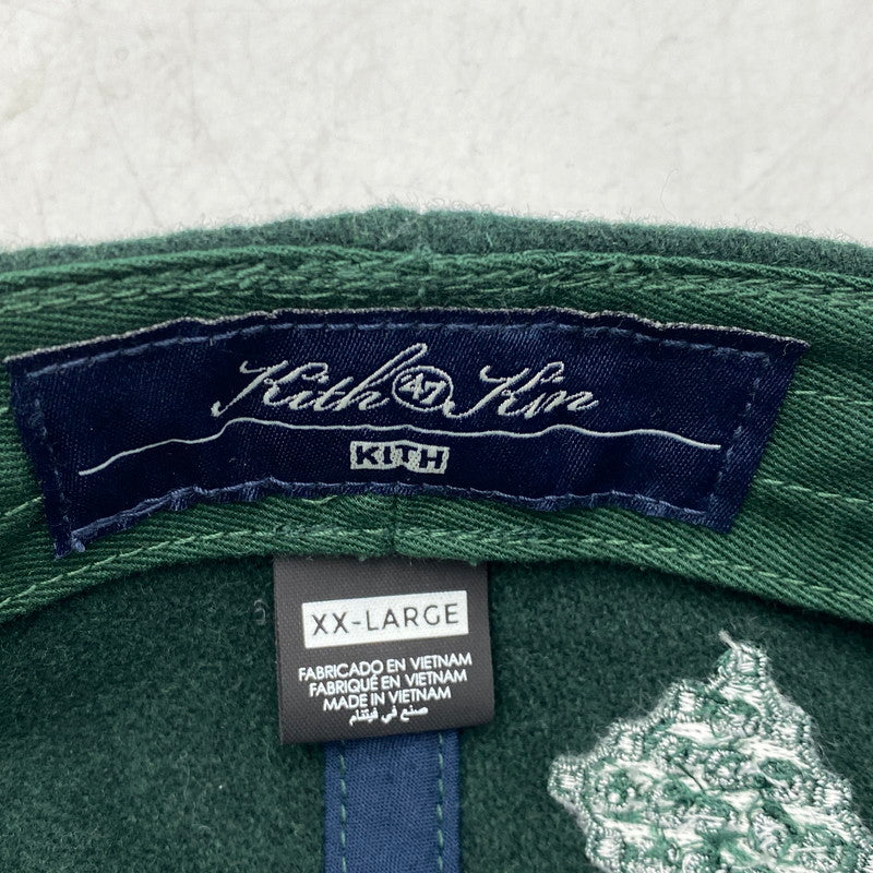 【中古品】【メンズ/レディース】 KITH キス × 47 NEW YORK YANKEES ニューヨークヤンキース LOGO WOOL CAP ロゴ ウール キャップ 帽子 185-261016-sm-11-izu サイズ：7 3/4 カラー：グリーン 万代Net店