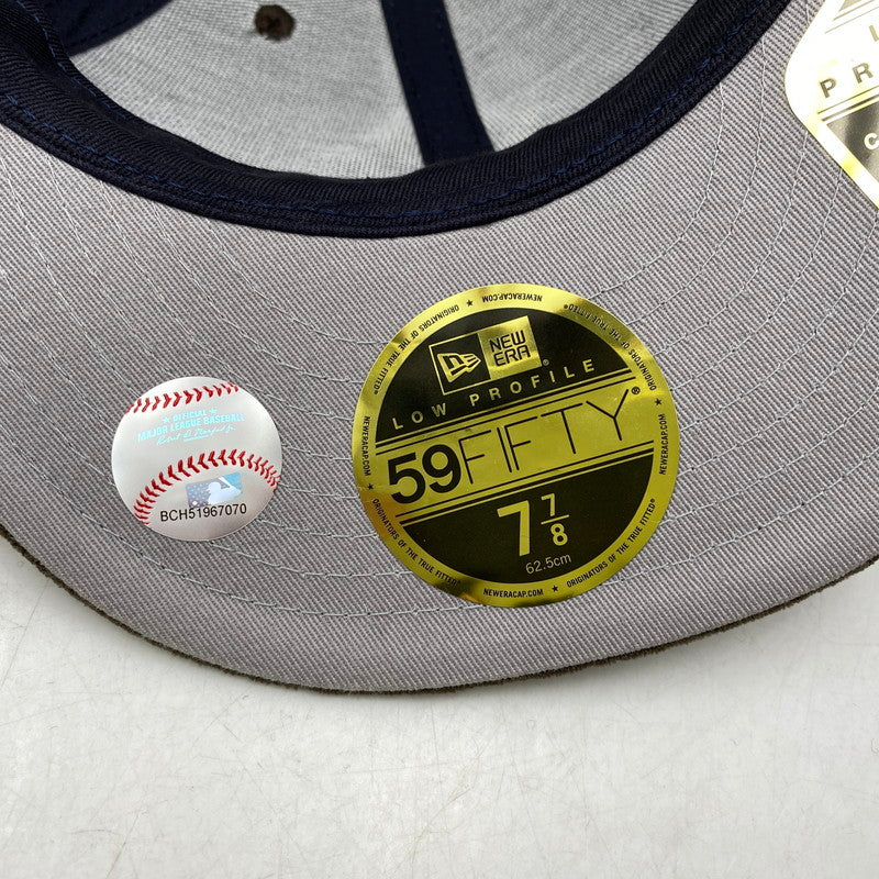 【中古品】【メンズ/レディース】 NEW ERA ニューエラ × KITH キス NEW YORK YANKEES ニューヨークヤンキース CHENILLE CHAINSTITCH 59FIFTY CAP シェニール チェーンステッチ キャップ 帽子 185-261016-sm-10-izu サイズ：7 7/8 カラー：ブラウン 万代Net店