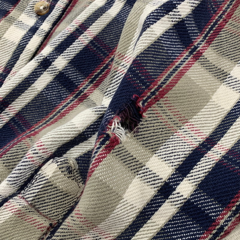 【中古品】【メンズ】 FIVEBROTHER ファイブブラザー 90S HEAVY FLANNEL CHECK SHIRT ヘビー フランネル チェック シャツ トップス 長袖 146-261018-ya-06-izu サイズ：XL カラー：マルチ 万代Net店