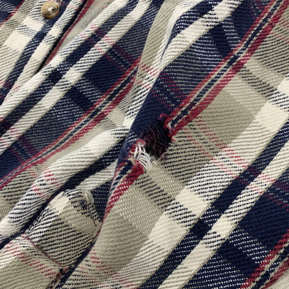 【中古品】【メンズ】 FIVEBROTHER ファイブブラザー 90S HEAVY FLANNEL CHECK SHIRT ヘビー フランネル チェック シャツ トップス 長袖 146-261018-ya-06-izu サイズ：XL カラー：マルチ 万代Net店