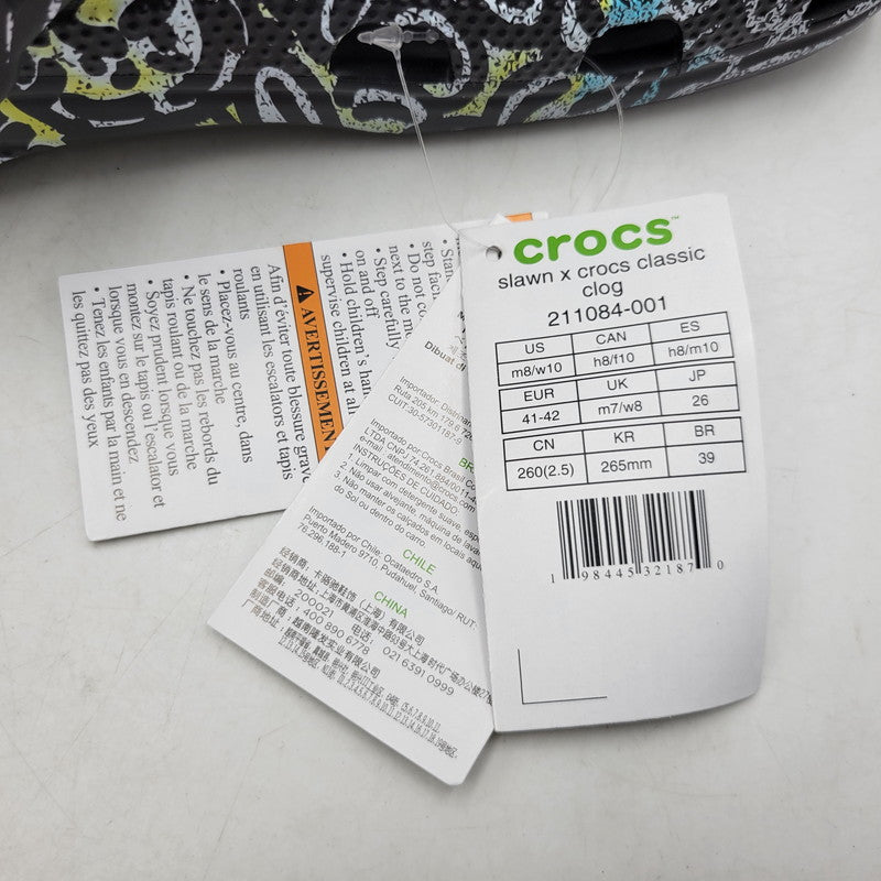 【中古美品】【メンズ/レディース】 CROCS×SLAWN クロックス スローン CLASSIC CLOG クラシック クロッグ サンダル シューズ 靴 164-261017-cs-11-izu サイズ：26cm カラー：ブラック 万代Net店