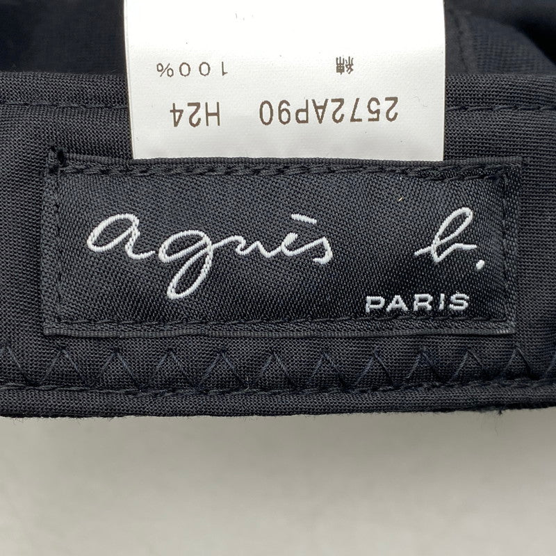 【中古品】【メンズ/レディース】 AGNES.B アニエスベー × FRAGMENT DESIGN フラグメントデザイン VBU-64090-C LOGO CAP ロゴ キャップ 帽子 185-261024-ya-07-izu サイズ：F カラー：ブラック 万代Net店