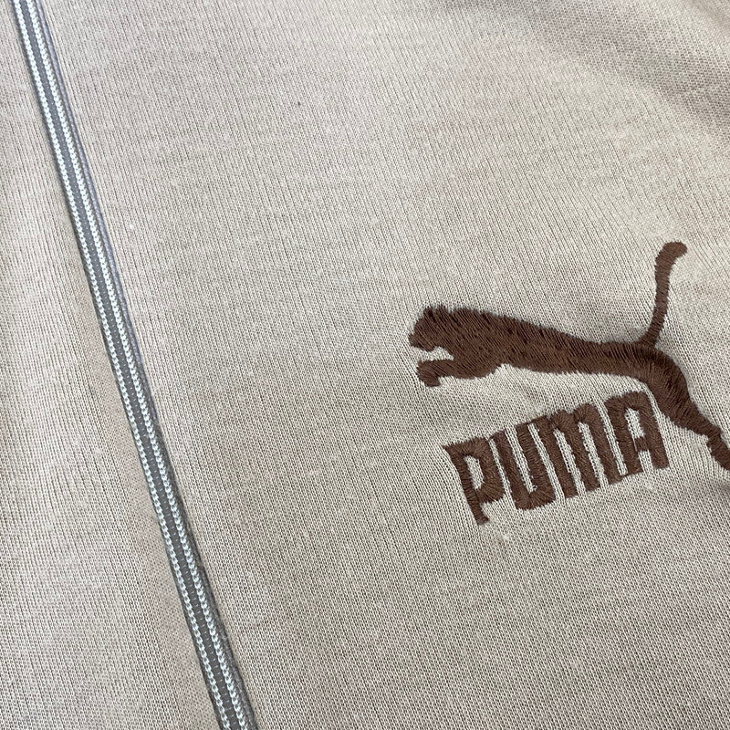 【中古品】【メンズ】 PUMA プーマ 80S LOGO TRACK JACKET ロゴ トラック ジャケット トップス 長袖 146-261024-ya-05-izu サイズ：下記参照 カラー：ベージュ×ブラウン 万代Net店