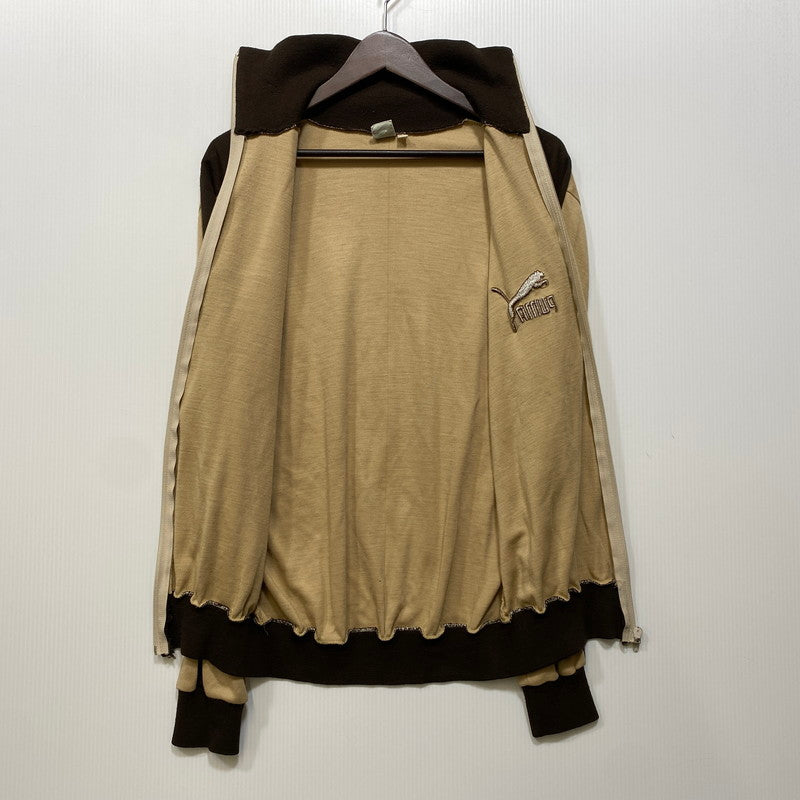 【中古品】【メンズ】 PUMA プーマ 80S LOGO TRACK JACKET ロゴ トラック ジャケット トップス 長袖 146-261024-ya-05-izu サイズ：下記参照 カラー：ベージュ×ブラウン 万代Net店
