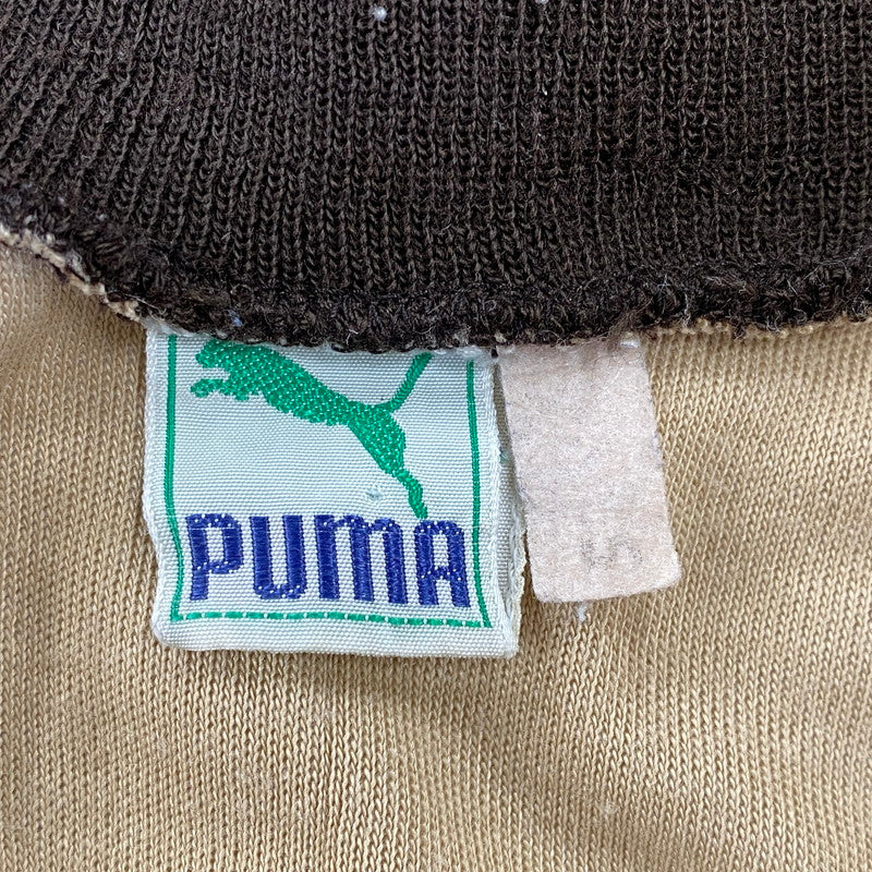 【中古品】【メンズ】 PUMA プーマ 80S LOGO TRACK JACKET ロゴ トラック ジャケット トップス 長袖 146-261024-ya-05-izu サイズ：下記参照 カラー：ベージュ×ブラウン 万代Net店