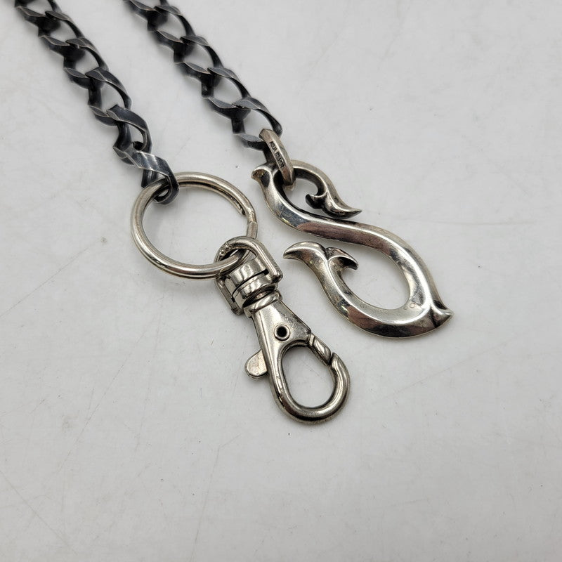 【中古品】【メンズ】 AQUA SILVER アクアシルバー WALLET CHAIN シルバー ウォレット チェーン アクセサリー 192-261017-cs-15-izu カラー：シルバー×ブラック系 万代Net店