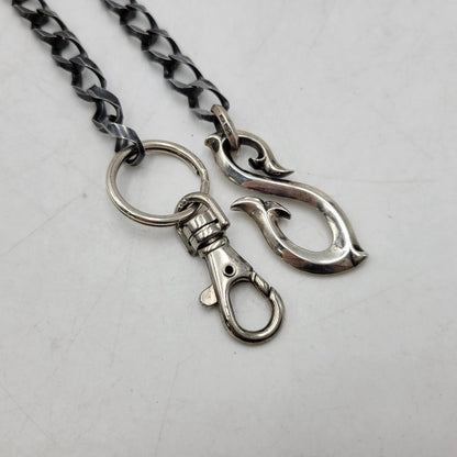 【中古品】【メンズ】 AQUA SILVER アクアシルバー WALLET CHAIN シルバー ウォレット チェーン アクセサリー 192-261017-cs-15-izu カラー：シルバー×ブラック系 万代Net店