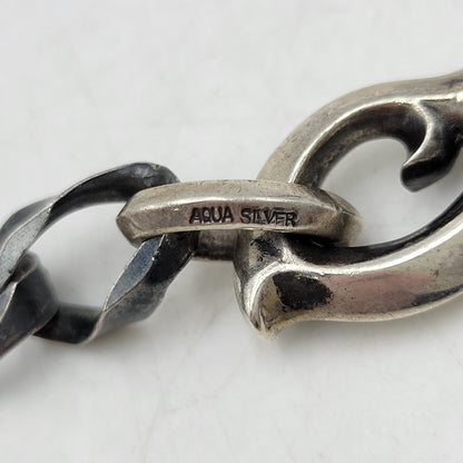 【中古品】【メンズ】 AQUA SILVER アクアシルバー WALLET CHAIN シルバー ウォレット チェーン アクセサリー 192-261017-cs-15-izu カラー：シルバー×ブラック系 万代Net店