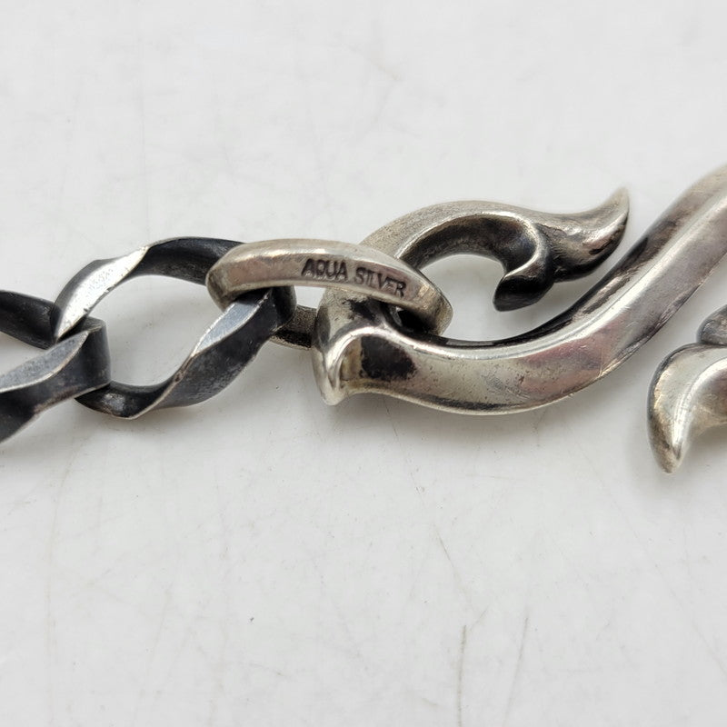 【中古品】【メンズ】 AQUA SILVER アクアシルバー WALLET CHAIN シルバー ウォレット チェーン アクセサリー 192-261017-cs-15-izu カラー：シルバー×ブラック系 万代Net店
