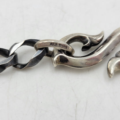 【中古品】【メンズ】 AQUA SILVER アクアシルバー WALLET CHAIN シルバー ウォレット チェーン アクセサリー 192-261017-cs-15-izu カラー：シルバー×ブラック系 万代Net店