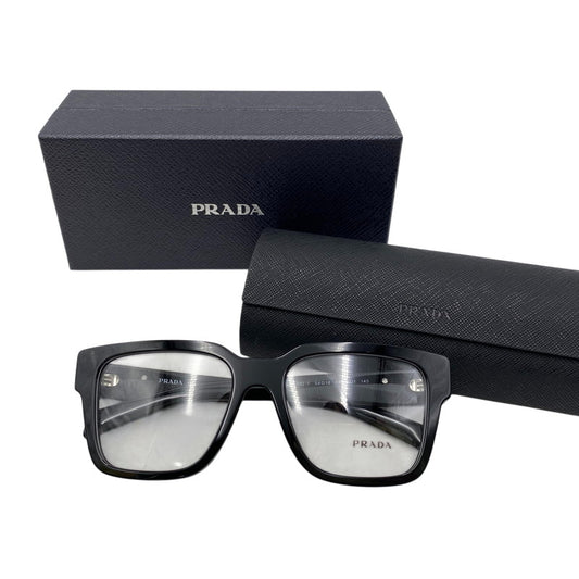 【中古品】【メンズ/レディース】 PRADA プラダ VPR 08Z-F BOSTON TYPE GLASSES ボストン タイプ グラッシーズ メガネ 眼鏡 203-261017-cs-06-izu サイズ：54口18-140 カラー：ブラック 万代Net店