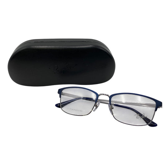 【中古美品】【メンズ/レディース】 RAY-BAN レイバン RB8772D ASIAN FIT METAL FLAME GLASSES アジアン フィット メタル フレーム グラッシーズ メガネ 眼鏡 203-261017-cs-07-izu サイズ：54口18-145 カラー：ブルー系×シルバー 万代Net店