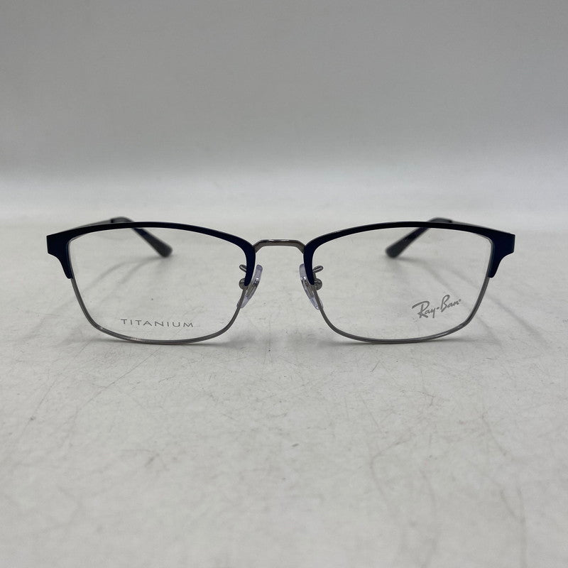 【中古美品】【メンズ/レディース】 RAY-BAN レイバン RB8772D ASIAN FIT METAL FLAME GLASSES アジアン フィット メタル フレーム グラッシーズ メガネ 眼鏡 203-261017-cs-07-izu サイズ：54口18-145 カラー：ブルー系×シルバー 万代Net店
