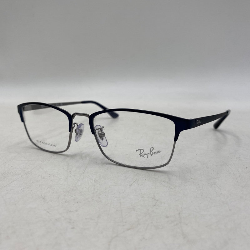 【中古美品】【メンズ/レディース】 RAY-BAN レイバン RB8772D ASIAN FIT METAL FLAME GLASSES アジアン フィット メタル フレーム グラッシーズ メガネ 眼鏡 203-261017-cs-07-izu サイズ：54口18-145 カラー：ブルー系×シルバー 万代Net店