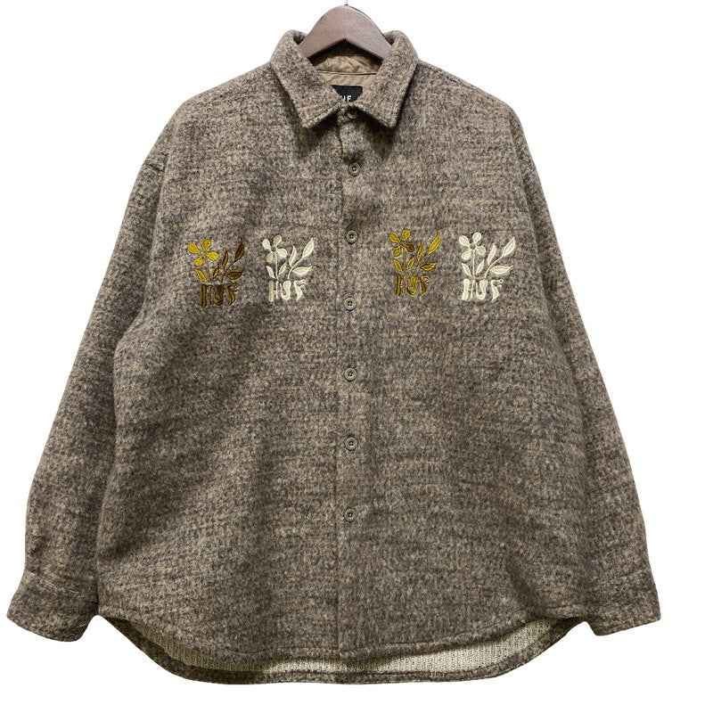 【中古品】【メンズ】 HUF ハフ BLOSSOM LS SHIRT ブロッサム ロングスリーブ シャツ トップス 142-261024-ya-02-izu サイズ：M カラー：グレー 万代Net店
