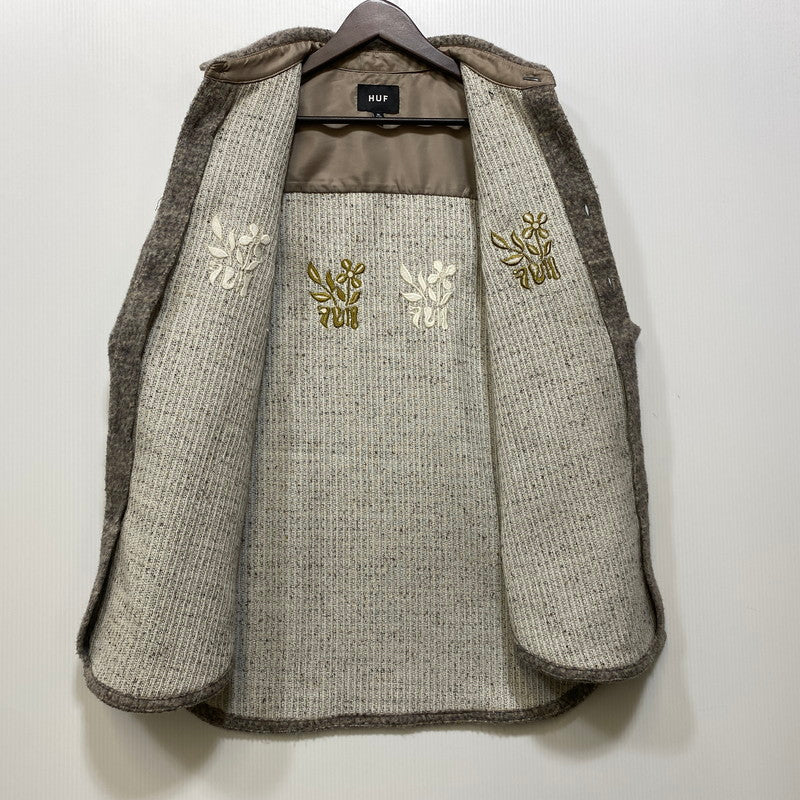 【中古品】【メンズ】 HUF ハフ BLOSSOM LS SHIRT ブロッサム ロングスリーブ シャツ トップス 142-261024-ya-02-izu サイズ：M カラー：グレー 万代Net店