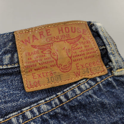 【中古品】【メンズ】 WAREHOUSE ウエアハウス 1001 SELVEDGE DENIM PANTS セルビッチ デニム パンツ ボトムス 156-261018-ms-15-izu サイズ：34×32 カラー：インディゴ 万代Net店
