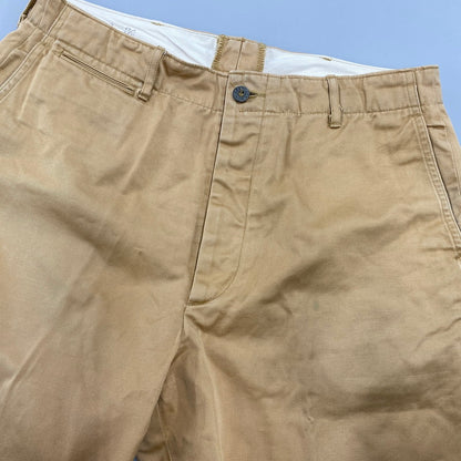 【中古品】【メンズ】 BUZZ RICKSON'S バズリクソンズ M43035 METAL BUTTON CHINO PANTS メタル ボタン チノ パンツ ボトムス 156-261018-kh-07-izu サイズ：W34 カラー：ベージュ 万代Net店