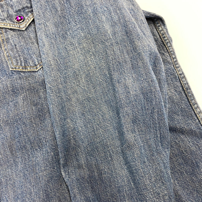 【中古品】【メンズ】 SUGAR CANE シュガーケーン STONE BUTTON DENIM SHIRT ストーン ボタン デニム シャツ ジャケットトップス 145-261023-ms-21-izu サイズ：M カラー：インディゴ 万代Net店