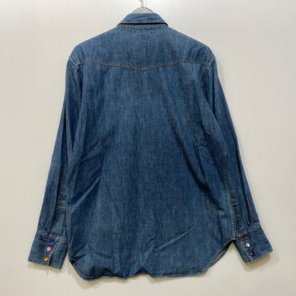 【中古品】【メンズ】 SUGAR CANE シュガーケーン STONE BUTTON DENIM SHIRT ストーン ボタン デニム シャツ ジャケットトップス 145-261023-ms-21-izu サイズ：M カラー：インディゴ 万代Net店