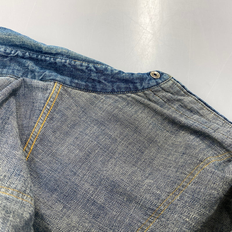【中古品】【メンズ】 SUGAR CANE シュガーケーン STONE BUTTON DENIM SHIRT ストーン ボタン デニム シャツ ジャケットトップス 145-261023-ms-21-izu サイズ：M カラー：インディゴ 万代Net店