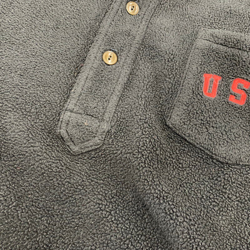 【中古品】【メンズ】 POLO SPORT ポロ スポーツ HALF BUTTON UP FLEECE JACKET ハーフ ボタン アップ フリース ジャケット アウター 146-261018-ya-05-izu サイズ：L カラー：ブラック 万代Net店