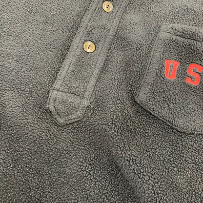 【中古品】【メンズ】 POLO SPORT ポロ スポーツ HALF BUTTON UP FLEECE JACKET ハーフ ボタン アップ フリース ジャケット アウター 146-261018-ya-05-izu サイズ：L カラー：ブラック 万代Net店