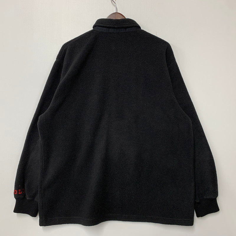 【中古品】【メンズ】 POLO SPORT ポロ スポーツ HALF BUTTON UP FLEECE JACKET ハーフ ボタン アップ フリース ジャケット アウター 146-261018-ya-05-izu サイズ：L カラー：ブラック 万代Net店