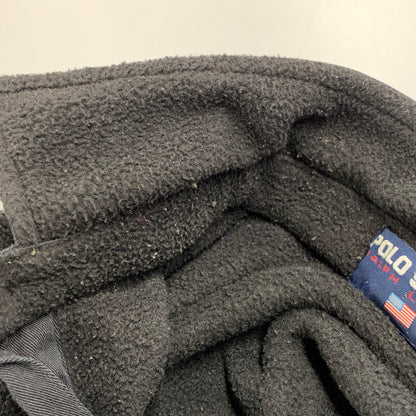 【中古品】【メンズ】 POLO SPORT ポロ スポーツ HALF BUTTON UP FLEECE JACKET ハーフ ボタン アップ フリース ジャケット アウター 146-261018-ya-05-izu サイズ：L カラー：ブラック 万代Net店