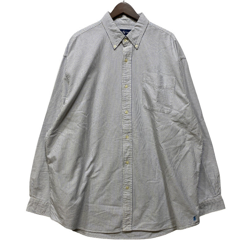 【中古品】【メンズ】 RALPH LAUREN ラルフローレン × BEAMS ビームス STRIPE L S SHIRT ストライプ ロングスリーブ シャツ 長袖 トップス 147-261023-ｍｓ-19-izu サイズ：XL カラー：BLUE WHITE 万代Net店