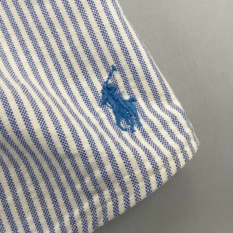 【中古品】【メンズ】 RALPH LAUREN ラルフローレン × BEAMS ビームス STRIPE L S SHIRT ストライプ ロングスリーブ シャツ 長袖 トップス 147-261023-ｍｓ-19-izu サイズ：XL カラー：BLUE WHITE 万代Net店