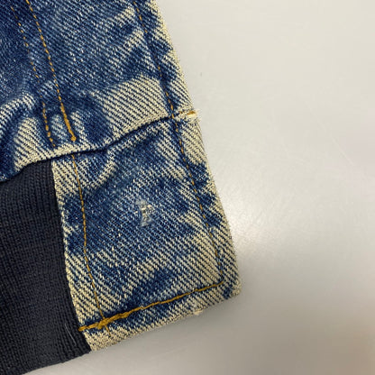 【現状渡し品】【メンズ】 OLD GAP オールド ギャップ DENIM STADIUM JACKET デニム スタジアム ジャケット アウター 146-261024-ya-04-izu サイズ：下記参照 カラー：ライトブルー×グリーン 万代Net店