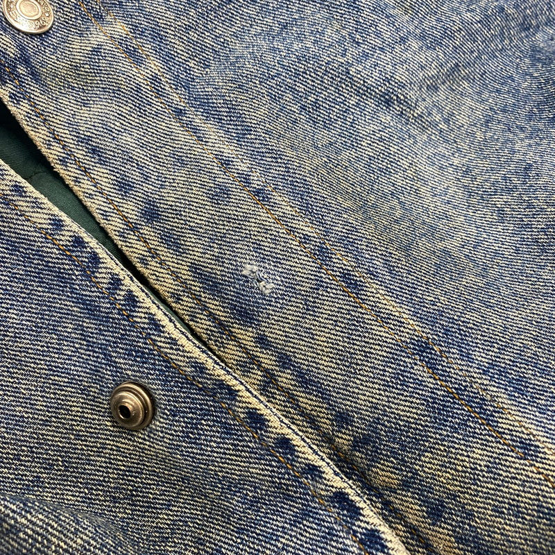 【現状渡し品】【メンズ】 OLD GAP オールド ギャップ DENIM STADIUM JACKET デニム スタジアム ジャケット アウター 146-261024-ya-04-izu サイズ：下記参照 カラー：ライトブルー×グリーン 万代Net店