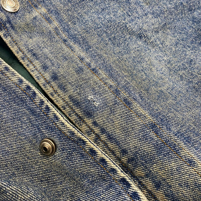 【現状渡し品】【メンズ】 OLD GAP オールド ギャップ DENIM STADIUM JACKET デニム スタジアム ジャケット アウター 146-261024-ya-04-izu サイズ：下記参照 カラー：ライトブルー×グリーン 万代Net店