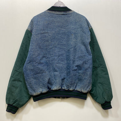 【現状渡し品】【メンズ】 OLD GAP オールド ギャップ DENIM STADIUM JACKET デニム スタジアム ジャケット アウター 146-261024-ya-04-izu サイズ：下記参照 カラー：ライトブルー×グリーン 万代Net店