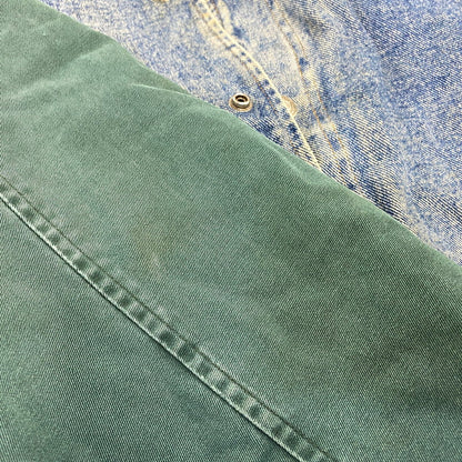 【現状渡し品】【メンズ】 OLD GAP オールド ギャップ DENIM STADIUM JACKET デニム スタジアム ジャケット アウター 146-261024-ya-04-izu サイズ：下記参照 カラー：ライトブルー×グリーン 万代Net店