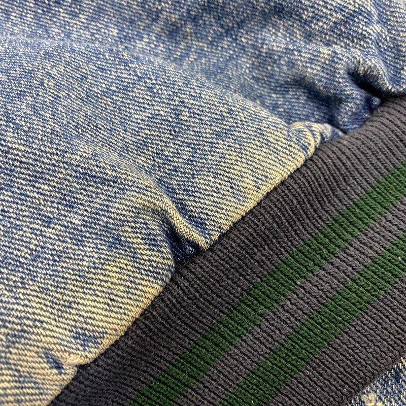 【現状渡し品】【メンズ】 OLD GAP オールド ギャップ DENIM STADIUM JACKET デニム スタジアム ジャケット アウター 146-261024-ya-04-izu サイズ：下記参照 カラー：ライトブルー×グリーン 万代Net店