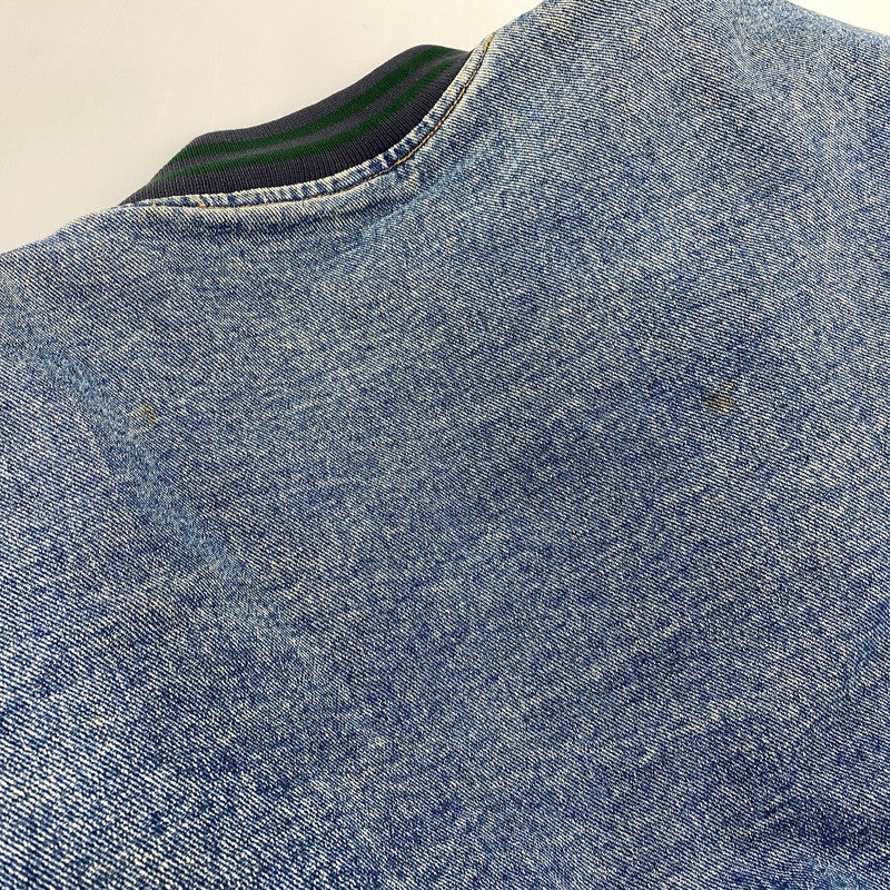 【現状渡し品】【メンズ】 OLD GAP オールド ギャップ DENIM STADIUM JACKET デニム スタジアム ジャケット アウター 146-261024-ya-04-izu サイズ：下記参照 カラー：ライトブルー×グリーン 万代Net店