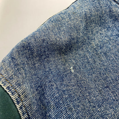 【現状渡し品】【メンズ】 OLD GAP オールド ギャップ DENIM STADIUM JACKET デニム スタジアム ジャケット アウター 146-261024-ya-04-izu サイズ：下記参照 カラー：ライトブルー×グリーン 万代Net店