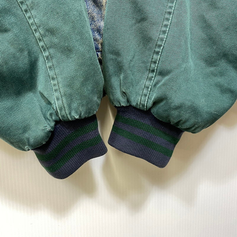 【現状渡し品】【メンズ】 OLD GAP オールド ギャップ DENIM STADIUM JACKET デニム スタジアム ジャケット アウター 146-261024-ya-04-izu サイズ：下記参照 カラー：ライトブルー×グリーン 万代Net店